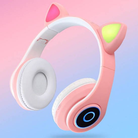 eng pm Wireless Bluetooth Headphones with Cat Ears Foldable Z B39 pink 71412 8 1